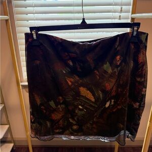 PrettyLittleThing Black Multi Mini Skirt